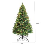 100LED-es műfenyő 120cm-es melegfehér HOP1001379
