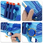 Játékfegyver kiegészítőkkel kék HOP1001429-1