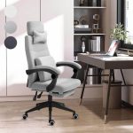 Fejtámlás irodai forgószék világos szürke HOP1001443-1