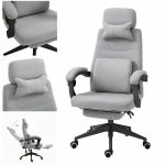 Fejtámlás irodai forgószék fehér HOP1001443-3