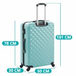 Utazóbőrönd szett kozmetikai táskával mentazöld HOP1001471-3