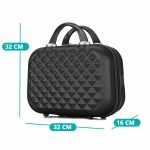 Utazóbőrönd szett kozmetikai táskával fekete HOP1001471-4