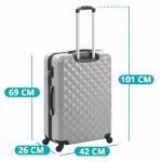 Utazóbőrönd szett kozmetikai táskával szürke HOP1001471-5