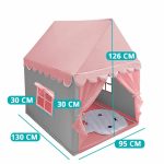 Gyermek játszóház rózsaszín-szürke HOP1001486