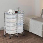 Gurulós tárolókocsi 15-fiókos fehér HOP1001497-2