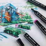 170db-os kétvégű marker készlet ajándék festhető fadobozban HOP1001506