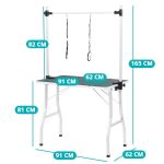 Kisállatkozmetikai asztal két kikötőkarral HOP1001507