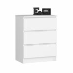3-fiókos komód fehér 60x77x40cm HOP1001527