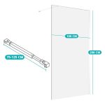 Walk-in 8mm-es edzettüveg zuhanyfal 100x200cm HOP1001544-2