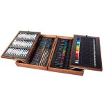 174-részes festő-és rajzkészlet praktikus fa díszdobozban HOP1001573