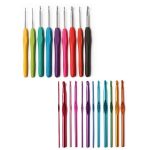 Horgoló készlet színes fonalakkal kiegészítőkkel ajándék válltáskában HOP1001636