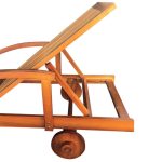 Állítható fa pihenőágy kihúzható tartóval HOP1001702