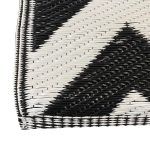 Kültéri szőnyeg kétoldalas 180x120 cm fekete-fehér HOP1001744-4