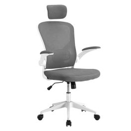   Ergonomikus irodai szék deréktámasszal fejtámlával szürke HOP1001787-2