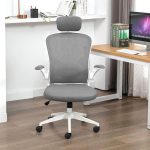 Ergonomikus irodai szék deréktámasszal fejtámlával szürke HOP1001787-2