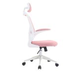 Ergonomikus irodai szék deréktámasszal fejtámlával rózsaszín HOP1001787-4