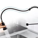 Mosogató csaptelep flexibilis csővel levehető zuhanyfejjel fekete HOP1001791