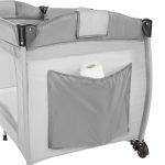 Utazóágy pelenkázó lappal játékhíddal szürke HOP1001795