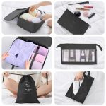 Bőröndrendszerező szett 8 db-os fekete HOP1001797-1