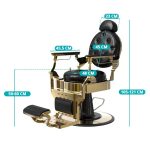 Vintage barber szék fekete-arany HOP1001827