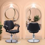 Fodrász szék állítható magassággal fekete HOP1001842