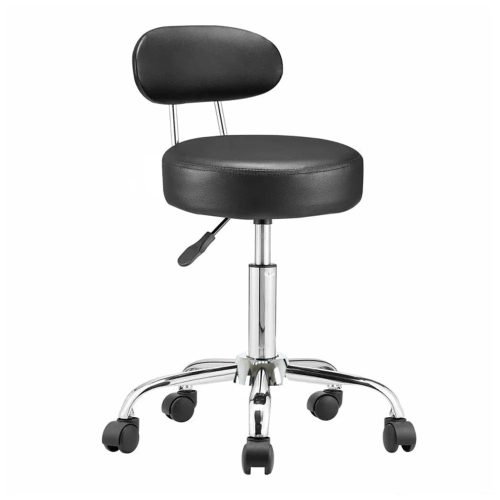 Háttámlás kozmetikai szék fekete HOP1001851-1