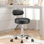 Háttámlás kozmetikai szék fekete HOP1001851-1