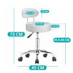 Háttámlás kozmetikai szék fekete HOP1001851-1