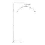 Moon félhold alakú kozmetikai állólámpa fehér HOP1001866