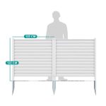 Leszúrható kerítéspanel 122x122cm 2db fehér HOP1001871