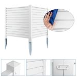 Leszúrható kerítéspanel 122x122cm 2db fehér HOP1001871