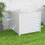 Leszúrható kerítéspanel 122x122cm 2db fehér HOP1001871