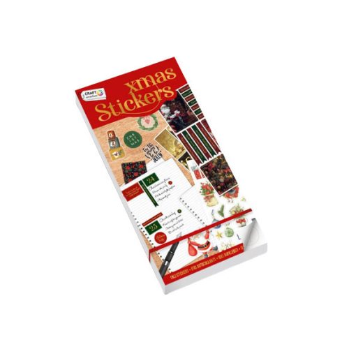 Karácsonyi matricás könyv 20 oldallal, Piros CraftArt CR0921K-GE2