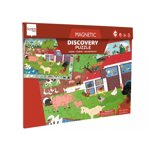 2 az 1-ben mágneses puzzle és megfigyelő játék, Farm Scratch Europe SC6181233